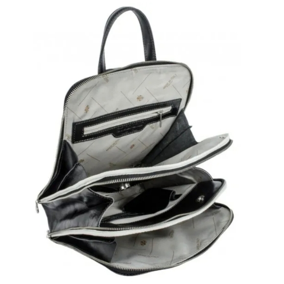 Time Resistance - WOMENS LEATHER BACKPACK, Green - Picture 2 of 3